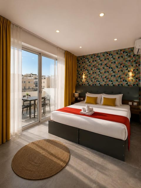 Bed, Balcony/Terrace, Bedroom