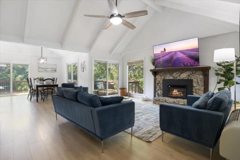TV and multimedia, Living room, Seating area, fireplace