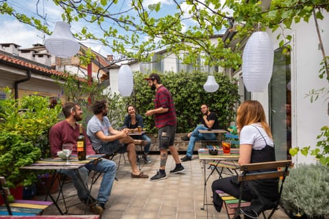 Patio, Day, People, Balcony/Terrace, group of guests