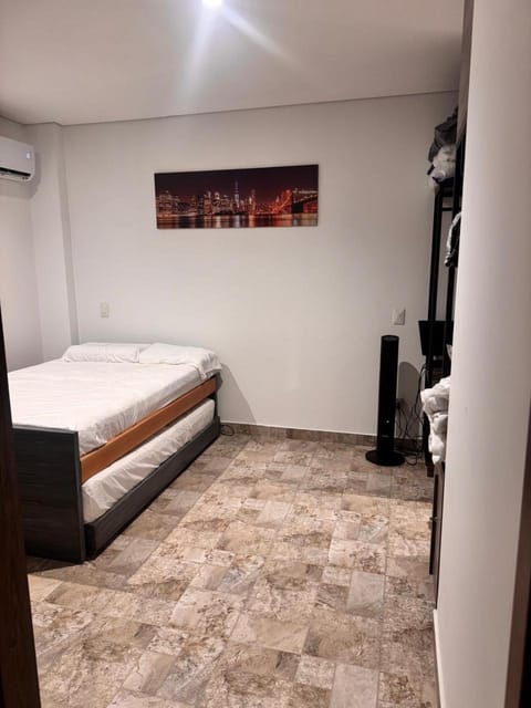 Bed, Photo of the whole room, Bedroom, air conditioner