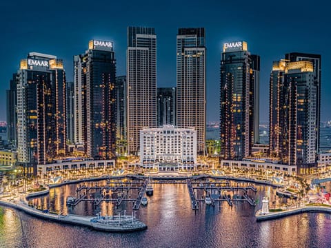 Property building, Nearby landmark, Night, City view