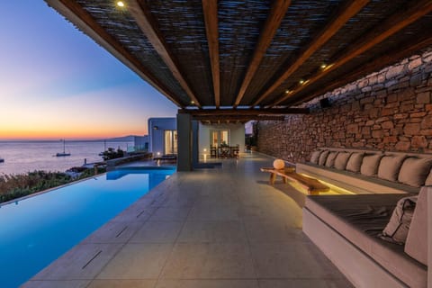 Patio, Balcony/Terrace, Seating area, Pool view, Sea view, Sunset, sunbed