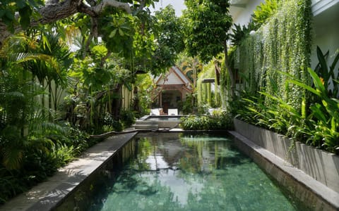 Property building, Natural landscape, Garden, Pool view, Swimming pool