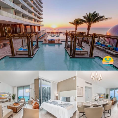 Luxurious Beachfront 2-Bedroom 2-Bathroom with balcony Condo at Lyft Resort & Residences - Miami Beach Apartment hotel in Hollywood Beach
