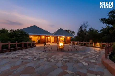 Property building, fireplace