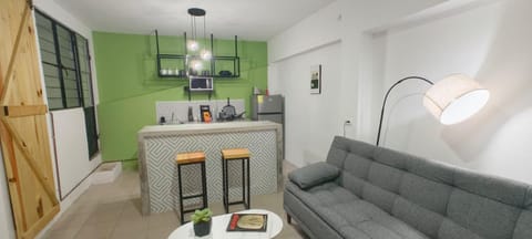Kitchen or kitchenette, Living room, Dining area
