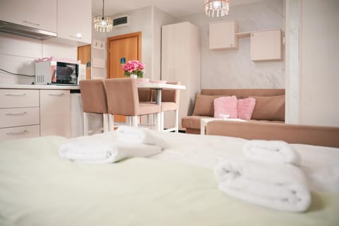 Kitchen or kitchenette, Living room, Bedroom