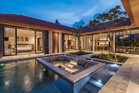 Property building, Seating area, Pool view, Swimming pool, sunbed