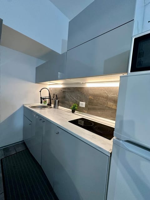 Kitchen or kitchenette, oven, stove
