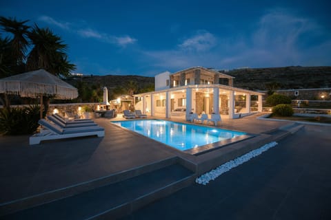 Property building, Night, Pool view, Swimming pool