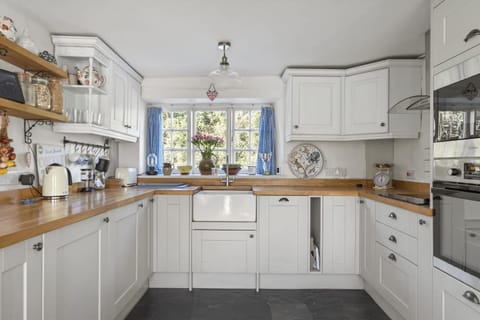 Thatched Cottage & Tranquil Gardens Gated Parking House in Taunton Deane