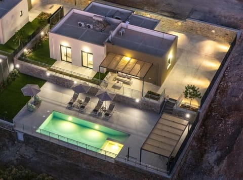 Patio, Night, Pool view, Swimming pool