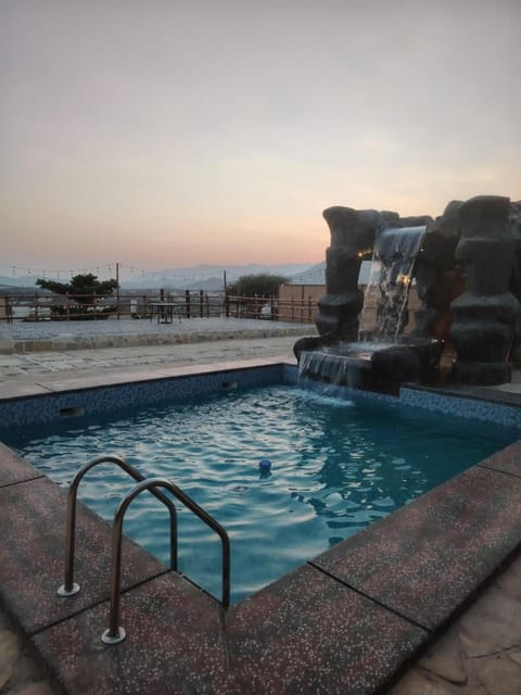 Natural landscape, Pool view, Swimming pool, Sunset