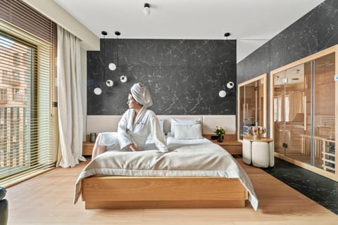 Bed, Sauna, Photo of the whole room