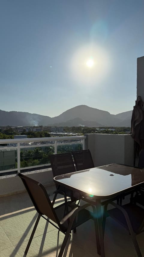 Day, Natural landscape, View (from property/room), Balcony/Terrace, Dining area, Mountain view, Sunrise, Sunset