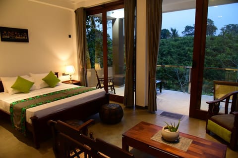 Bed, Natural landscape, Balcony/Terrace, Seating area, Bedroom