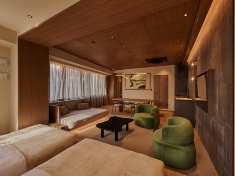 Bed, TV and multimedia, Living room, Photo of the whole room, Seating area, Bedroom