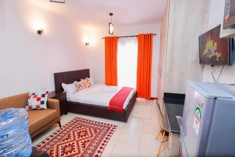 Bed, Seating area