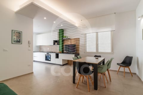 Kitchen or kitchenette, Living room, Dining area, oven, stove