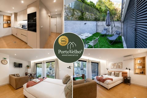 Patio, Bed, Bedroom, Inner courtyard view, kitchen
