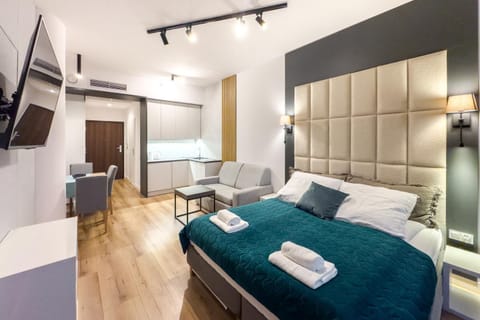 Bed, TV and multimedia, Living room, Photo of the whole room, Seating area, Bedroom, towels