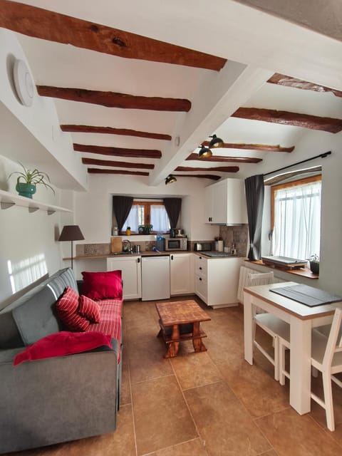 Living room, kitchen