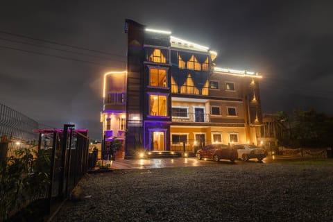 Property building, Night, Parking