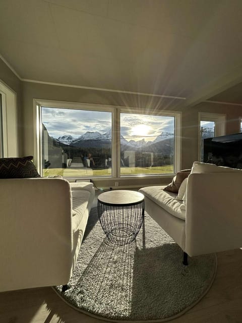 Living room, Seating area, Mountain view