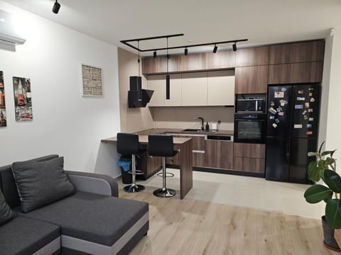 Living room, kitchen