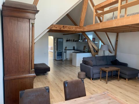 Kitchen or kitchenette, Living room, Dining area