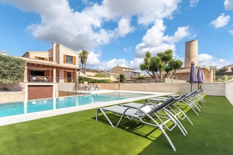 Property building, Living room, Swimming pool