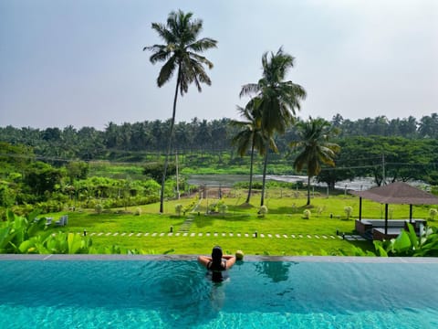 Spring, Natural landscape, Swimming pool, group of guests