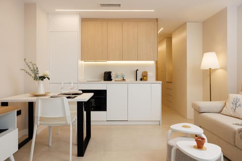 Kitchen or kitchenette, Living room, Dining area