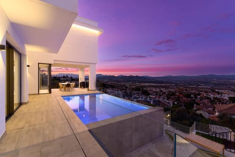 Property building, Night, View (from property/room), Swimming pool, Sunset