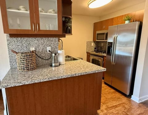 Kitchen or kitchenette, dishwasher, oven, stove, toaster