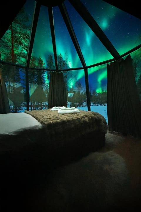 Bed, Night, Natural landscape, Photo of the whole room, Bedroom