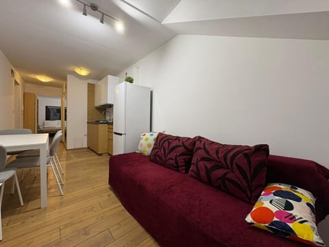 Kitchen or kitchenette, Living room, Seating area, Dining area, oven