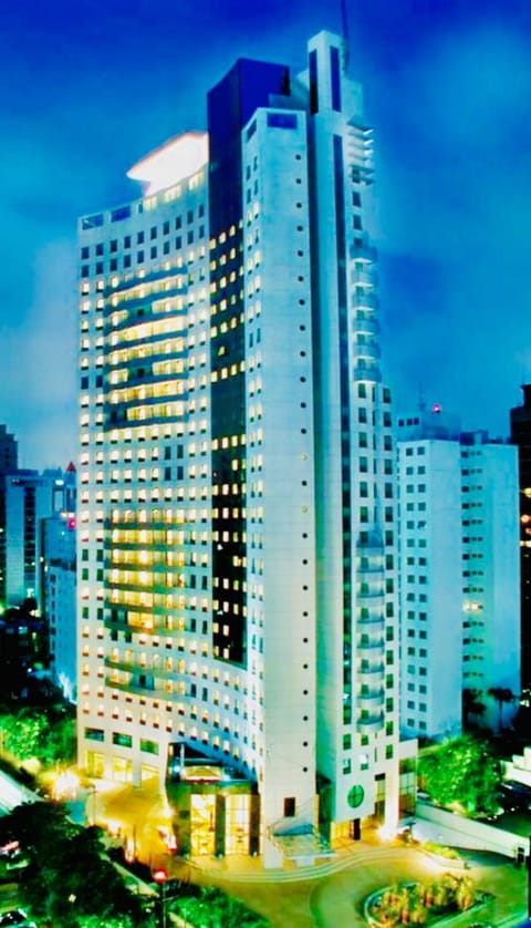 Property building, Facade/entrance, Night, Lobby or reception, City view