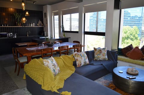 Kitchen or kitchenette, Living room, Dining area