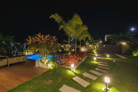 Night, Garden view, Pool view, Swimming pool