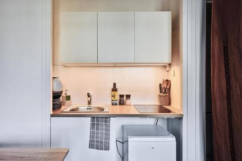 Kitchen or kitchenette, stove, kitchen