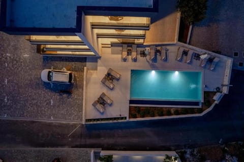 Night, Pool view, Swimming pool