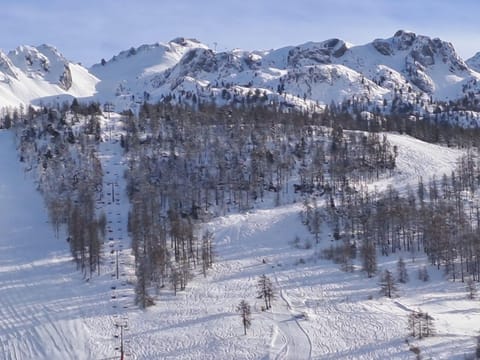 Natural landscape, Skiing, Mountain view