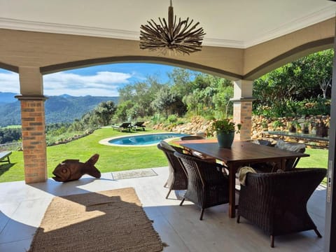Patio, Natural landscape, Garden, Garden view, Mountain view, Pool view, Swimming pool, sunbed