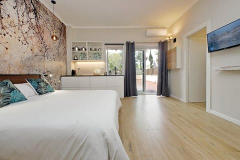 Bed, TV and multimedia, Photo of the whole room, air conditioner