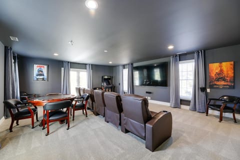 Theater Room and Deck at Massive Salt Pond Home! House in Ocean View