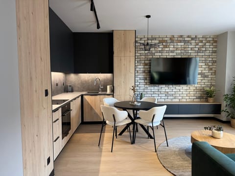 Kitchen or kitchenette, Living room, Dining area