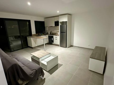 Kitchen or kitchenette, Living room, Seating area, Dining area, oven, stove