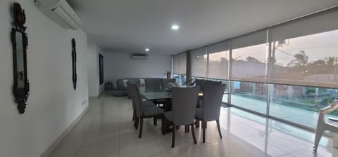 Dining area, air conditioner
