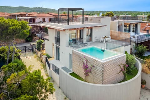 Property building, Living room, Swimming pool